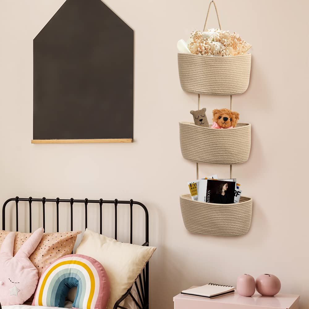 The Versatile Wall-Mounted Cotton Rope Woven Storage Basket