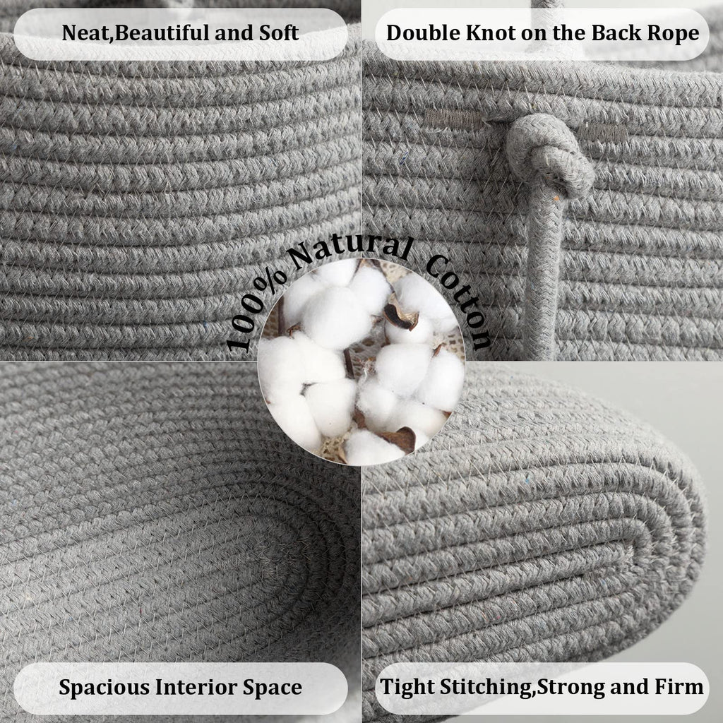 Cheap Gray 3-Tier Cotton Woven Over the Door Organizer Basket – Danpinera